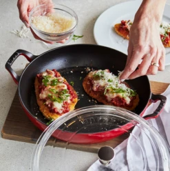 Staub Braiser W/Glass Lid 3.5QT Cherry -Home Kitchen image 137