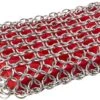 Lodge Chainmail Scrubbing Pad Red 2 Lodge Chainmail Scrubbing Pad Red -Home Kitchen image 1458
