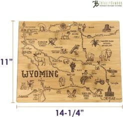 Totally Bamboo - Destination Wyoming Cutting Board -Home Kitchen image 147