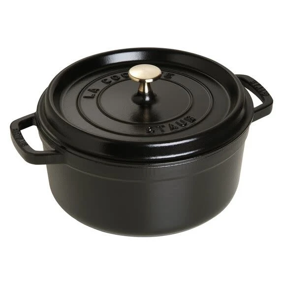 Staub Cocotte Round 4 QT Black 3 Staub Cocotte Round 4 QT Black