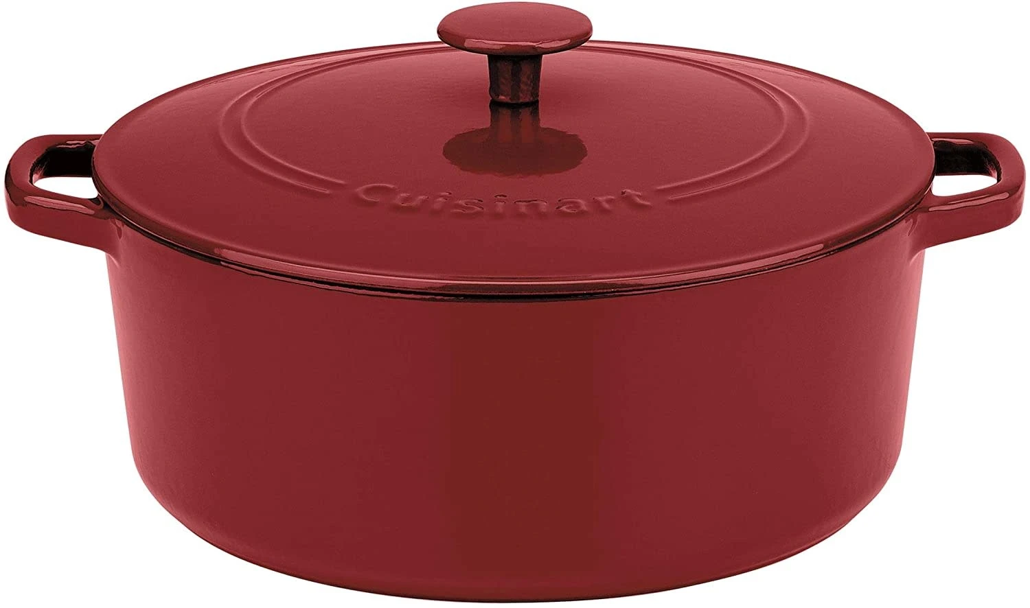 Cuisinart 7 Qt. Cast Iron Covered Casserole Pan 3 Cuisinart 7 Qt. Cast Iron Covered Casserole Pan