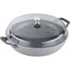 Staub Braiser W/Glass Lid 3.5QT Graphite