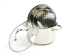 Norpro 3 PC Steamer Cooker - Stainless Steamer