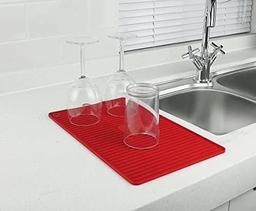 Better Houseware Silicone Drying Mat/Trivet - Red 4 Better Houseware Silicone Drying Mat/Trivet - Red - Image 2