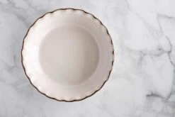 Jefferson Street Pie Dish, New England White Ceramic