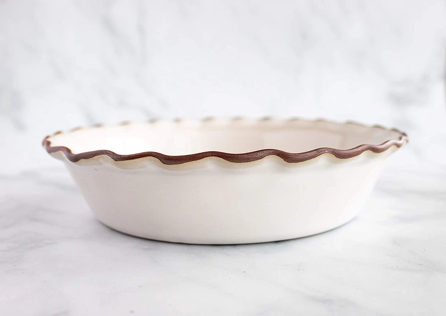 Jefferson Street Pie Dish, New England White Ceramic 5 Jefferson Street Pie Dish, New England White Ceramic - Image 3