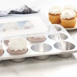 Nordic Ware Naturals 12 Cavity Muffin Pan W/Lid -Home Kitchen image 2029