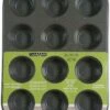 CasaWare Silver Mini Muffin Pan 12 Cup -Home Kitchen image 2202