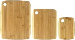Totally Bamboo 3 Piece Two-Tone Cutting Board Set -Home Kitchen image 225