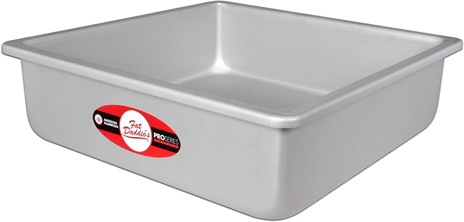 FAT DADDIO'S SQUARE CAKE PAN 10" X 10" X 3" 3 FAT DADDIO'S SQUARE CAKE PAN 10" X 10" X 3"