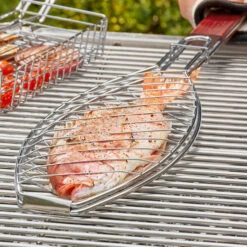 Outset Non-Stick Single Fish Grilling Basket 7 Outset Non-Stick Single Fish Grilling Basket -Home Kitchen image 2334