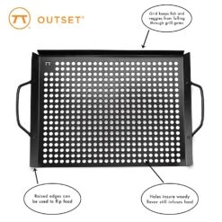 Outset Grill Grid With Handles, Non-Stick -Home Kitchen image 2472
