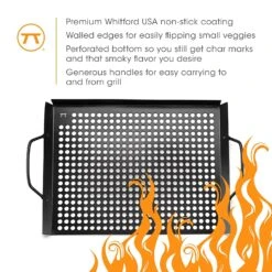 Outset Grill Grid With Handles, Non-Stick -Home Kitchen image 2474