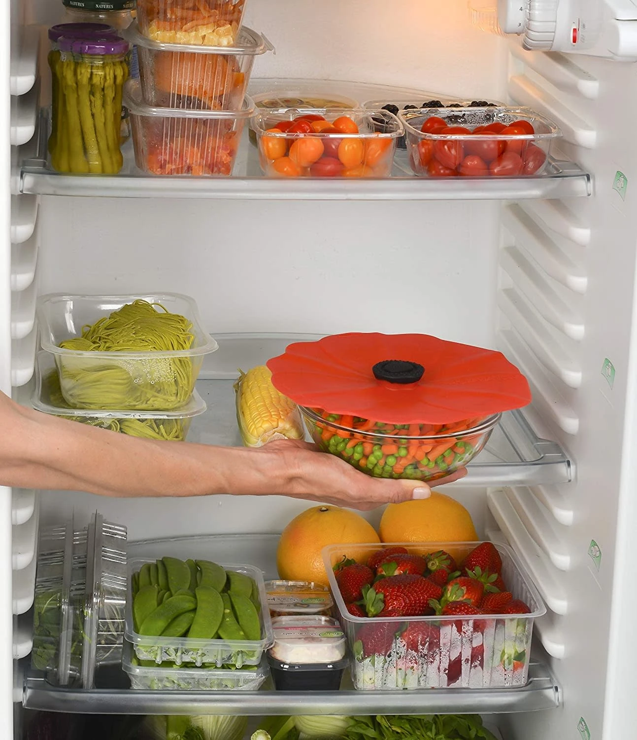 Charles Viancin Poppy Lid (Red) Gift-Box - Set/4 (11'', 9'', 6'', 4'') 8 Charles Viancin Poppy Lid (Red) Gift-Box - Set/4 (11'', 9'', 6'', 4'') - Image 6