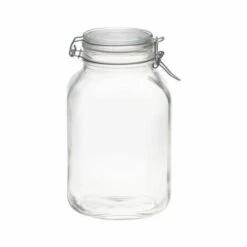 Bormioli Rocco Bormioli Glass Storage Jar W/ Locking Lid, 101.5 OZ