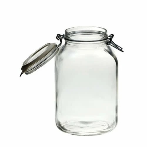 Bormioli Rocco Bormioli Glass Storage Jar W/ Locking Lid, 101.5 OZ 4 Bormioli Rocco Bormioli Glass Storage Jar W/ Locking Lid, 101.5 OZ - Image 2