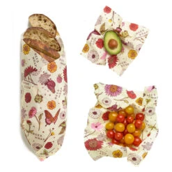 Bee’s Wrap 3 Pack Assorted Sizes, Meadow Magic Vegan