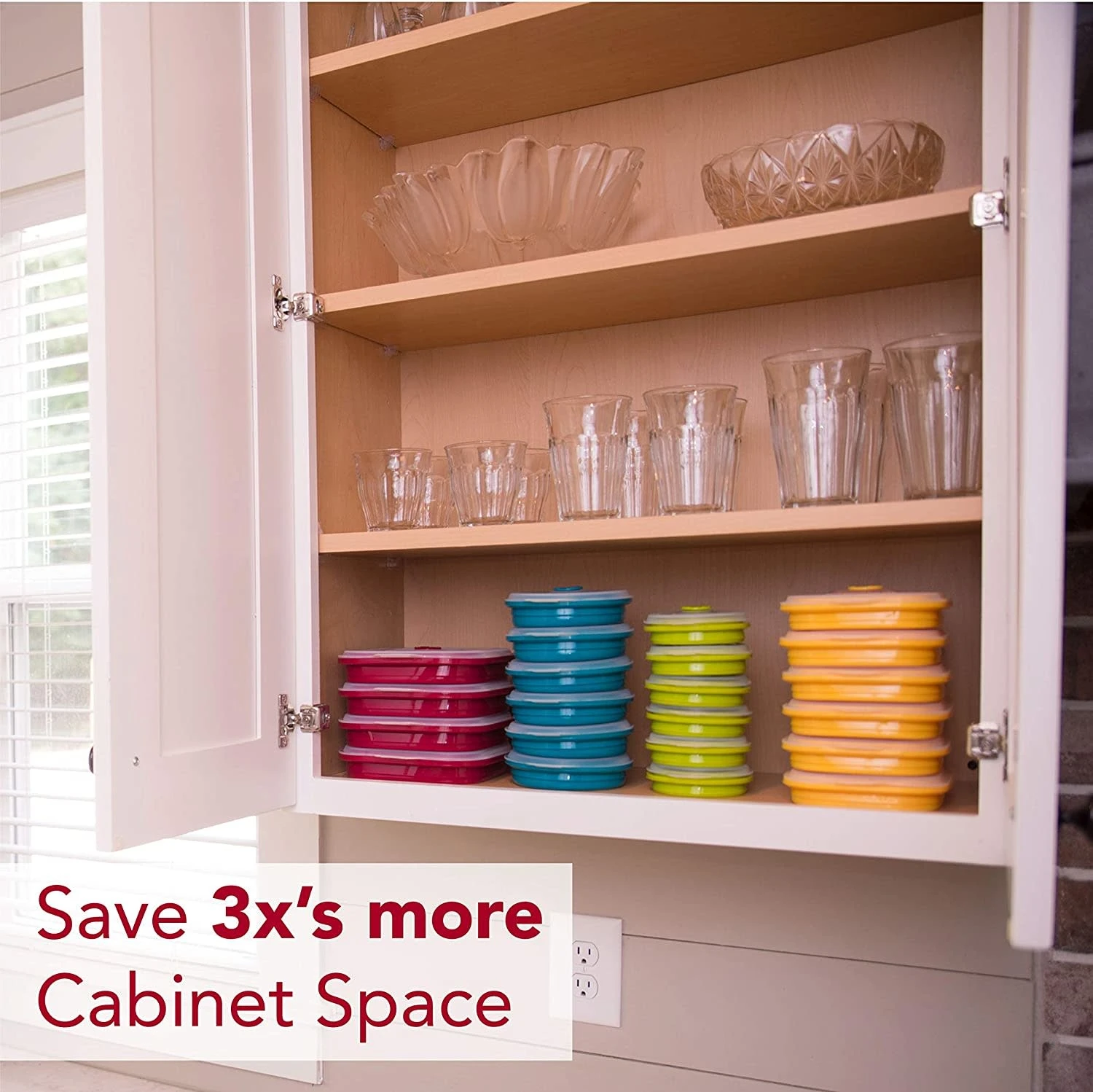 Collapse It 7 Cup Silicone Rectangle - Clear 6 Collapse It 7 Cup Silicone Rectangle - Clear - Image 4