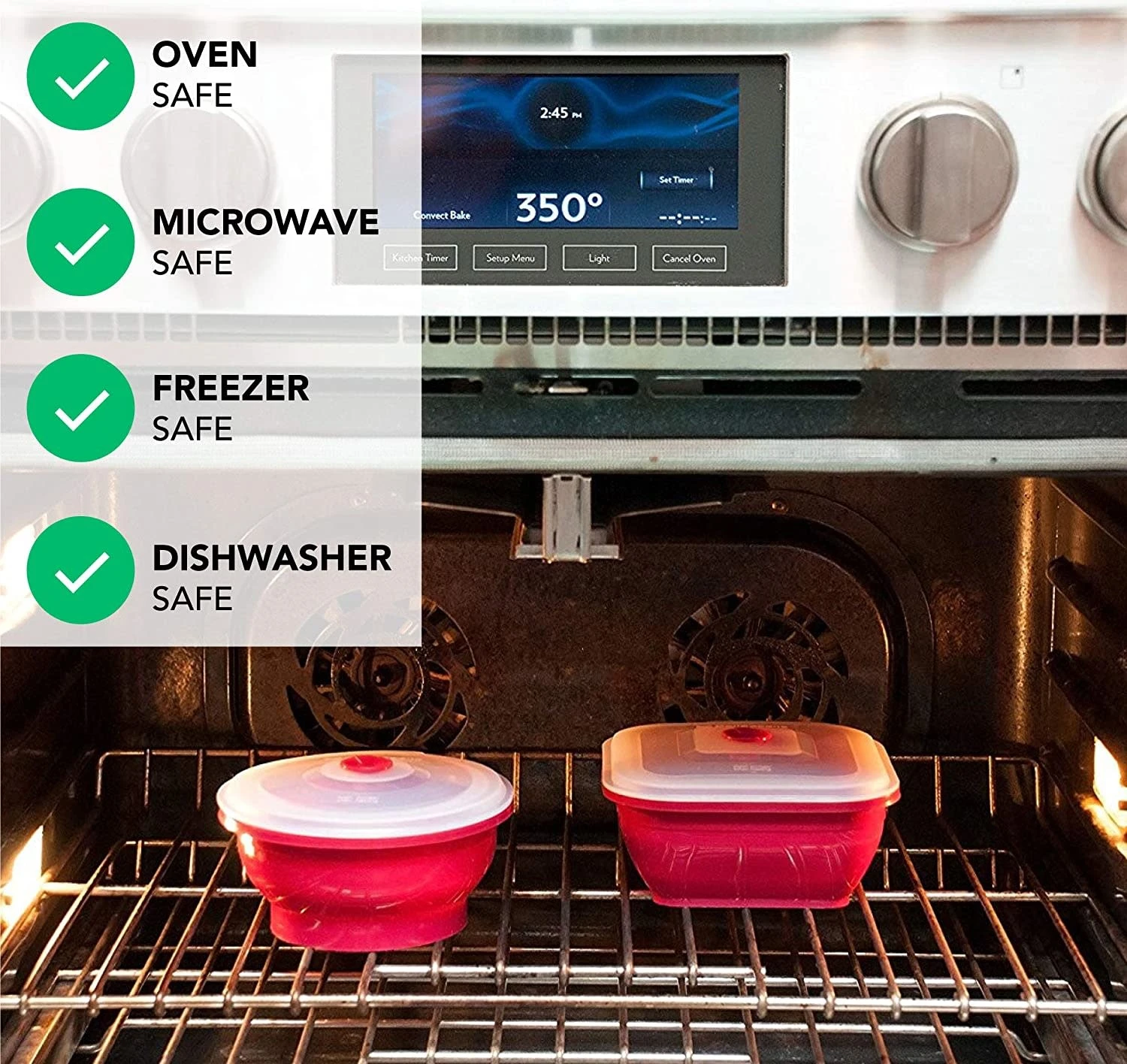 Collapse It 7 Cup Silicone Rectangle - Clear 7 Collapse It 7 Cup Silicone Rectangle - Clear - Image 5