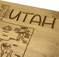 Totally Bamboo Slice Of Life Utah Cutting Board -Home Kitchen image 261