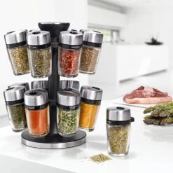 DKB Cole & Mason 16 Jar Herb & Spice Carousel -Home Kitchen image 2674