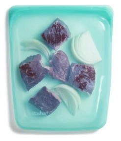 Stasher Silicone Reusable 1/2 Gallon Bag: Aqua -Home Kitchen image 324