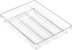 InterDesign Linus Cutlery Tray Clear