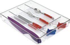 InterDesign Linus Cutlery Tray Clear 7 InterDesign Linus Cutlery Tray Clear -Home Kitchen image 41