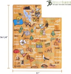 Totally Bamboo Utah Cutting & Serving Board -Home Kitchen image 454