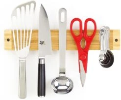 Bamboo Magnetic Knife Rack