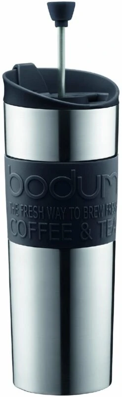 Bodum Travel Press, Stainless Steel, Vacuum Sealed, 15 Oz.