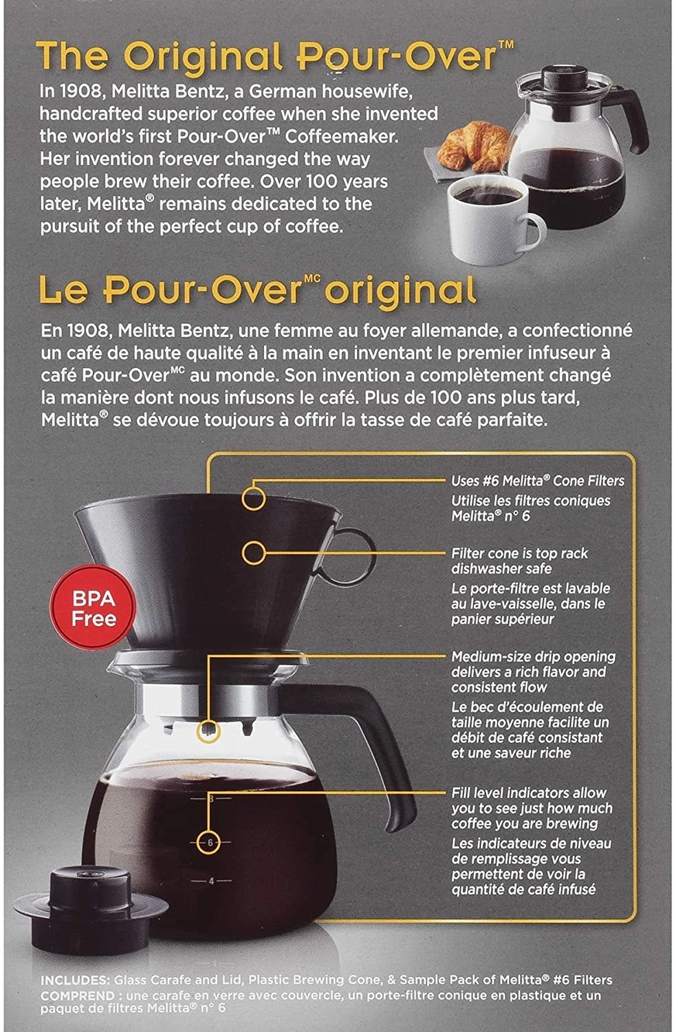 Melitta Pour-Over Coffee Brewer, 10 Cup 4 Melitta Pour-Over Coffee Brewer, 10 Cup - Image 2